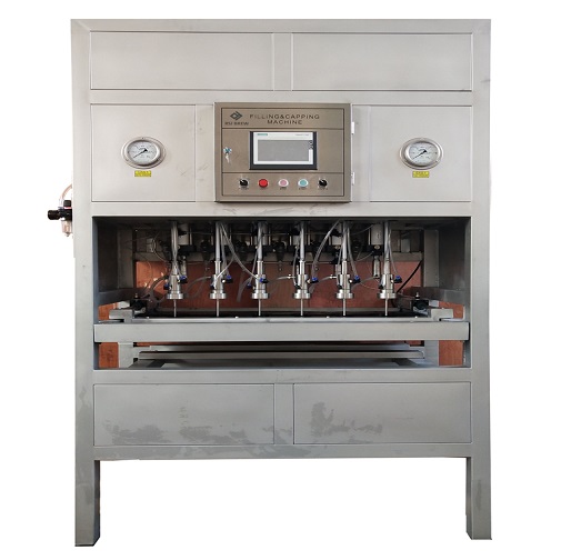GZ-6P 6-head Semi-automatic Bottles Beer Filler and Capper